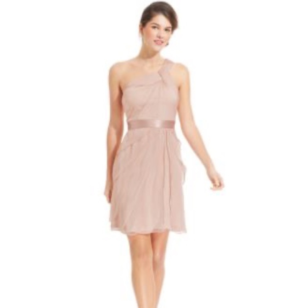 Adrianna Papell one-shoulder tiered chiffon dress